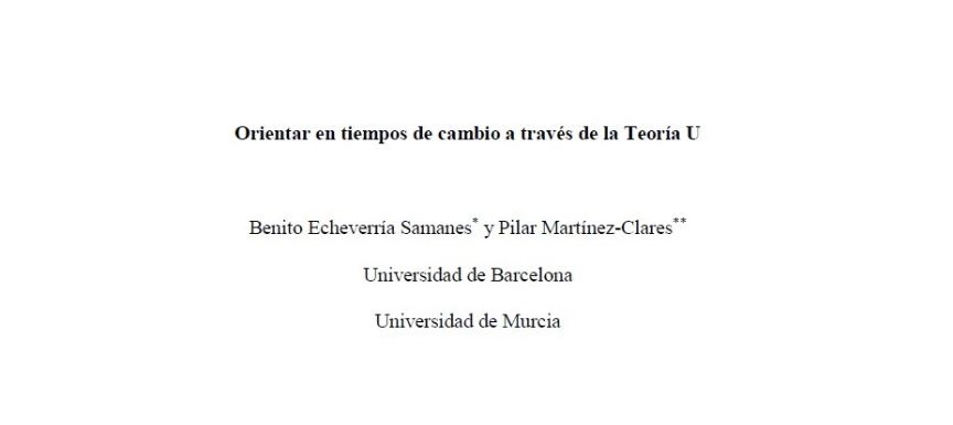 Guide in times of change through Theory U