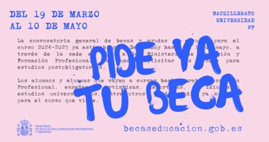 Se abre la convocatoria de becas para el curso 2024-2025